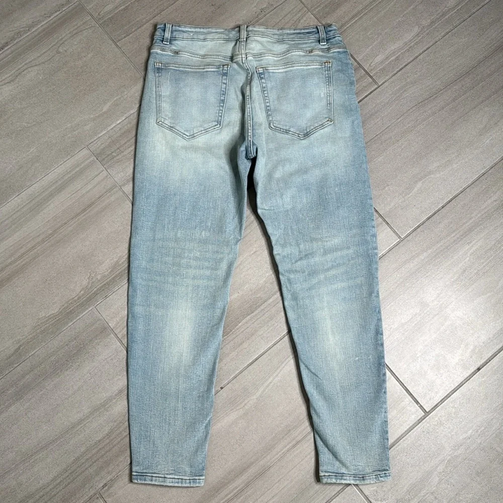 Zara Blue Skinny Jeans with Distressed Details
